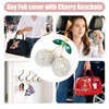 Rayslesan Sparkly Key Fob Cover with Cherry Keychain, Bling TPU