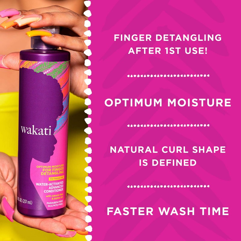 Wakati Water Activated Conditioner Finger Detangling 235ml