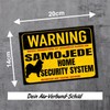 Sign Samoyed Sammy Warning Security System Door Sign Dog Sign