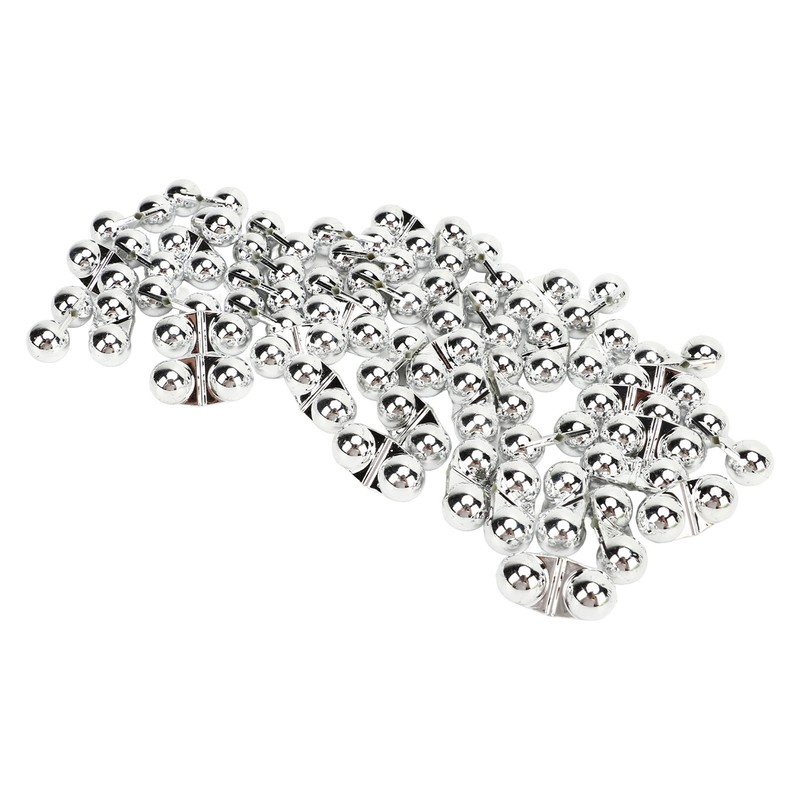 50PCS Fishing Double Rattle Metal Sea Fishing Attractor Bell Beads