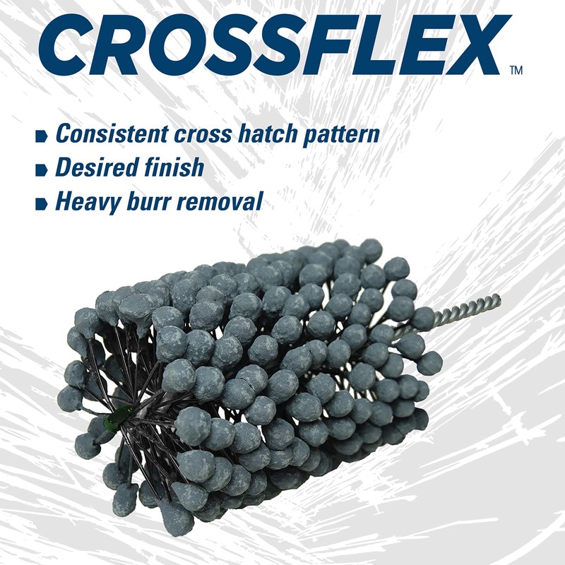 Weiler 34278 Crossflex Heavy Duty Bore Brush 4-1/4 Diameter 120SC
