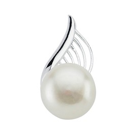 Vinani 2APT-S00 Wing Pendant with Freshwater Cultured Pearl Elegant Shiny with Snake Chain 925 Sterling Silver Chain Italy Natural Pearl Note, Sterling Silver