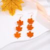 GBAHFY Acrylic Autumn Maple Leaf Earrings with Water Pattern Design