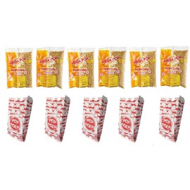 Perfectware 8oz Popcorn Portion Packs Popcorn Bags, PW-Popcorn8oz-W-Bags-131, 8oz-Pack of 6ct w/Bags