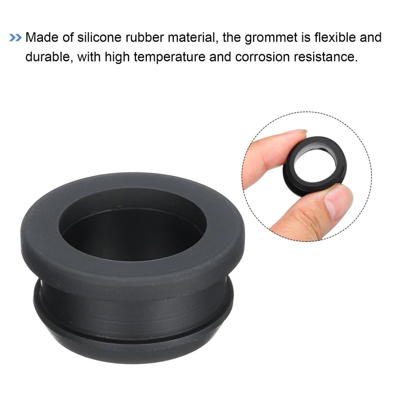 QUARKZMAN Pack of 4 Snap Rubber Grommet Connector Mounting Dia