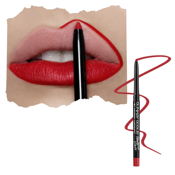 Runway Rogue Designer Liner Lip Pencil, Matte Classic True-Red Lip-Liner
