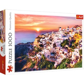 Trefl Red 1000 Piece Puzzle - Sunset Over Santorini