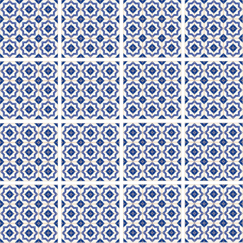 Poromoro Spanish Portuguese Azulejo Style Peel and Stick Backsplash Tile