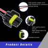 2PCS H8 H9 H11 Female Adapter Wiring Harness Sockets Wire,