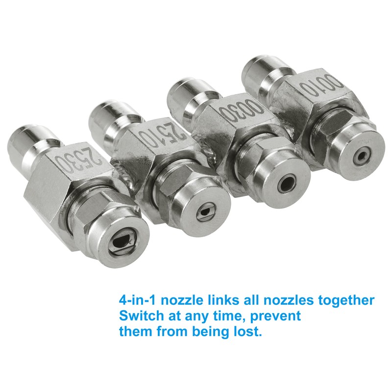 RIDGE WASHER Pressure Washer Nozzle, Stainless Steel Soft Wash Nozzle