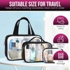 Glamza 3-Piece PVC Clear Travel Bag Set, Black1 Units