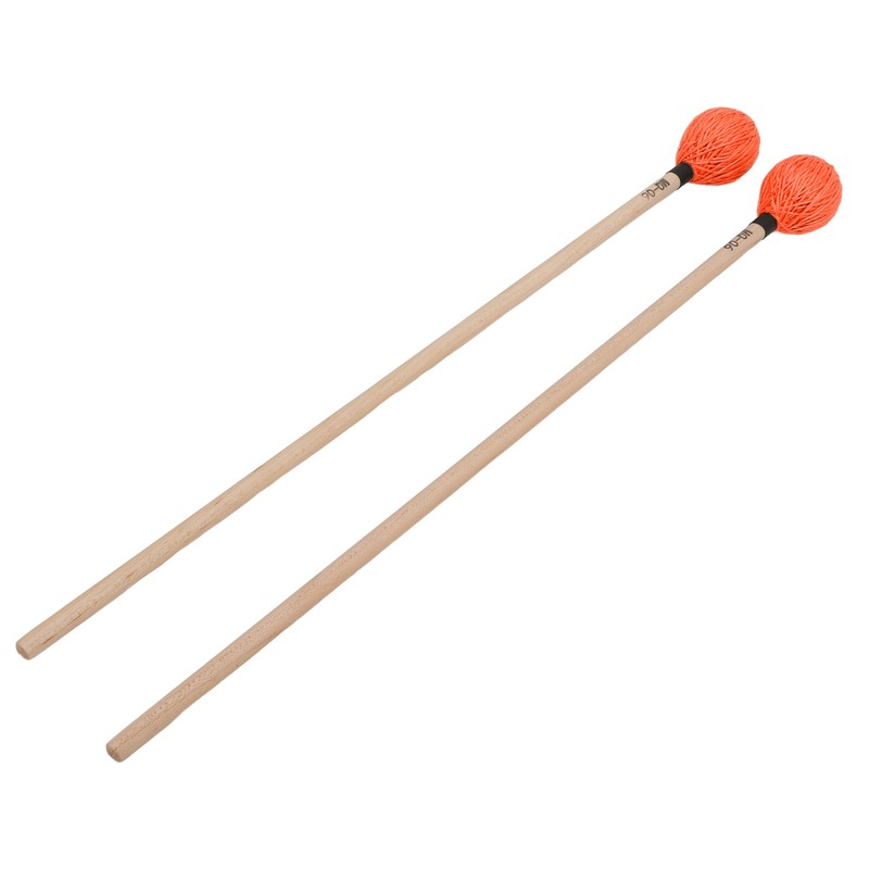 1 Pair Marimba Mallets Medium Hard Yarn Head with Maple