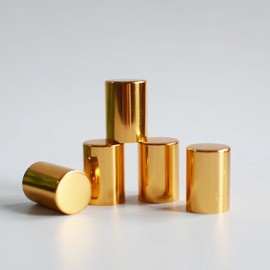 Aroma Vials 144 Pcs, 10mm Aluminum Shiny Gold Cap For 5 ml, 8ml & 10ml Roll on Bottle