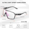 SCVCN S327 Bicycle Glasses, Self-tinting Men Women MTB Glasses Photochromic