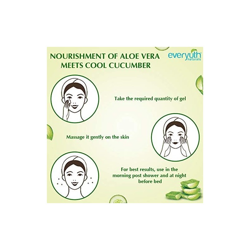 Everyuth Gel Nutritivo Natural De Aloe Vera Y Pepino, 100
