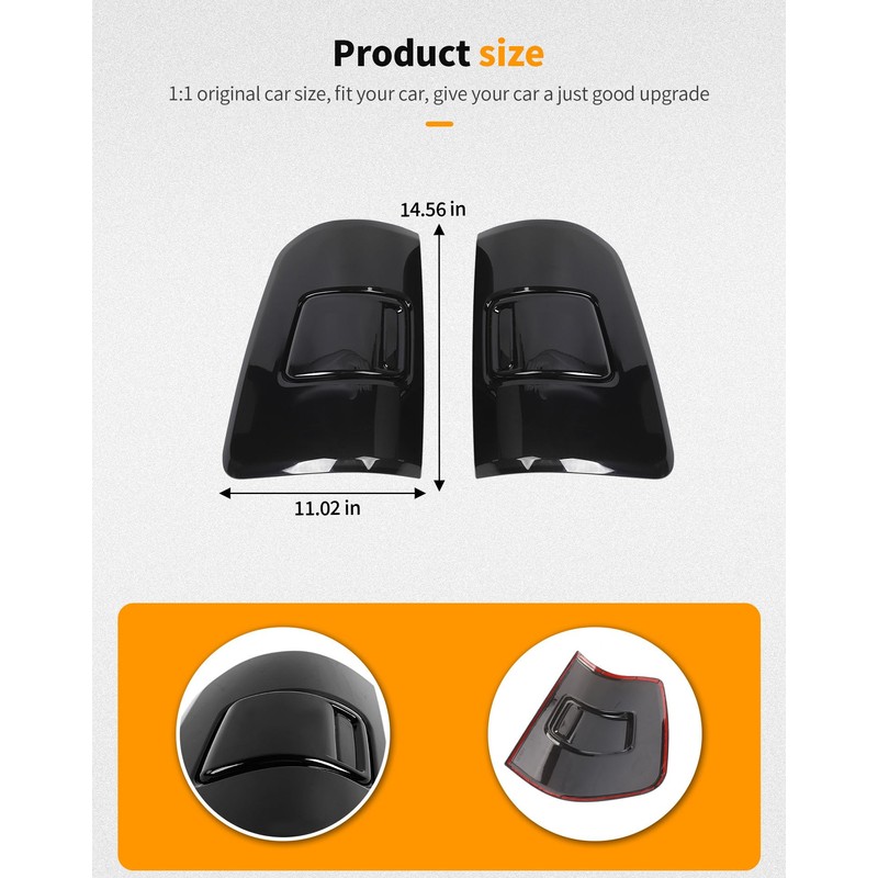 Hoolcar Tail Light Lamp Cover Guard Trim Bezel Frame Decor