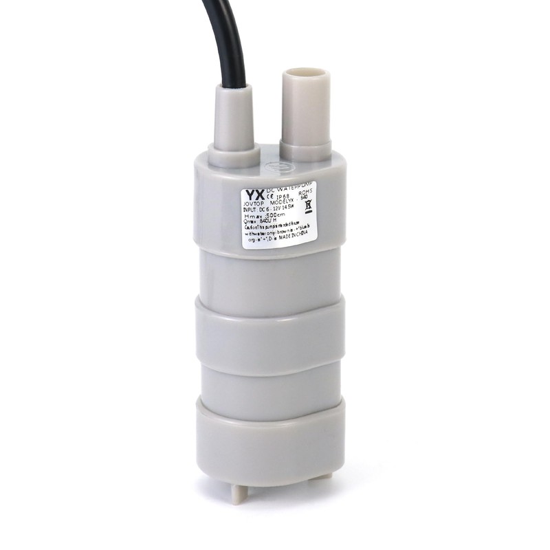 QWORK 12V Submersible Water Pump, 2 Pack 6-15V DC Mini