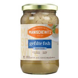 Manischewitz Gefilte Fish in Liquid Broth, Kosher for Passover, 24 Ounce (Pack of 2)