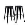 AC Pacific 30” Metal Backless Barstool Set of 2 –