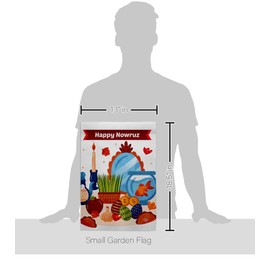 Persian New Years Table Flag Wall Scroll Wood Dowel Set Tapestry Indoor Poster Home Decor Kitchen Room Door Hanging Iranian Decorcations Porch Sign For House Persian New Year Gifts Made In USA