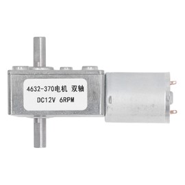 Turbo Worm Geared Motor 2 Shaft High Torsion Micro Gearbox DC12V Electrical Tools 6RPM
