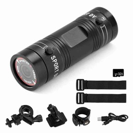 Bike Helmet Camera 120° Wide Angle Bicycle Sports Camera Waterproof Action Camera for Outdoor