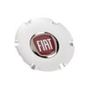 Fiat Original Hub Cap Wheel Centre Cap Silver Red Logo