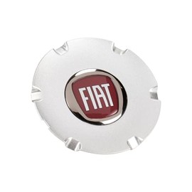 Fiat Original Hub Cap Wheel Centre Cap Silver Red Logo Panda from 2003 735459893