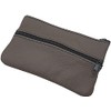 myledershop Large Cowhide Leather Key Case with 3 Zip Compartments