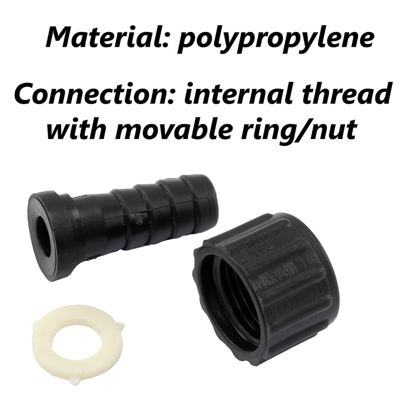 AERZETIX - C63566 Set of 2 Straight Hose Connections Female