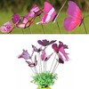 12 Garden Flying Butterfly Stake, Purple Decorative Garden Stakes