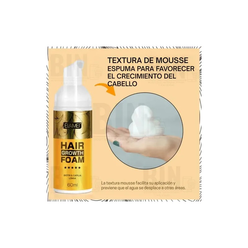 Espuma Anticaída Fortalecedora Capilar + Barba Biotina 60ml