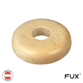 FUX 2 Pieces Wooden Radiator Pipe Cover for 15-22mm Pipes; Heating Floor Pipe Collar (15mm, Ahorn)
