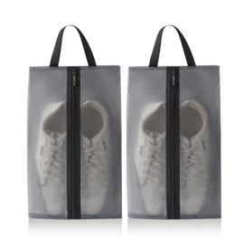 HRCOYES 2PCS Travel Shoe Bags, Water Resistant TPU Mesh Shoe Storage Bag, Shoe Organizer Pouch with Zipper for Men and Women Travel or Home