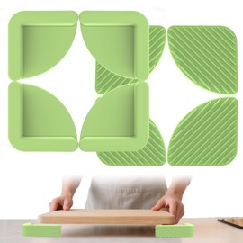 Palksky Silicone Non-Slip Feet for Cutting Boards - Kitchen Anti-Slip Grippers Pads, Secure Chopping Board Accessories - Dishwasher Safe, Reusable - Green