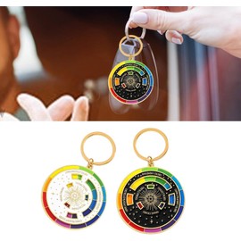 Llavero de aleación colorido con diseño de rueda giratoria, regalos portátiles para adultos de moda, uso casual, uso diario