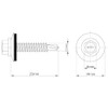 5.5mm x 25mm Silver Self-Drilling Roofing Screws Farmer Screws with