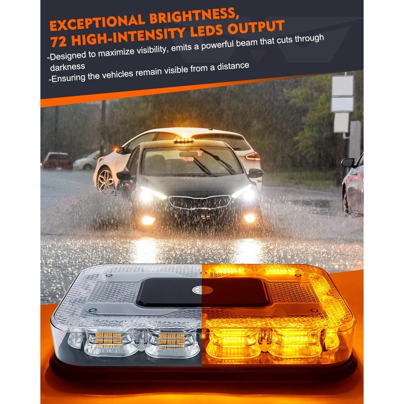 LUMENIX LED Roof Top Strobe Beacon Light Bar Rooftop Security