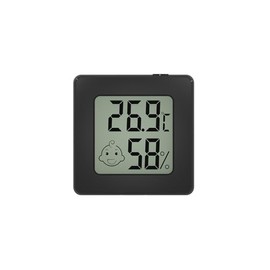 BOMATA Digital Thermometer Hygrometer Comfort Display Standing, Hanging, Stickable Black KD31