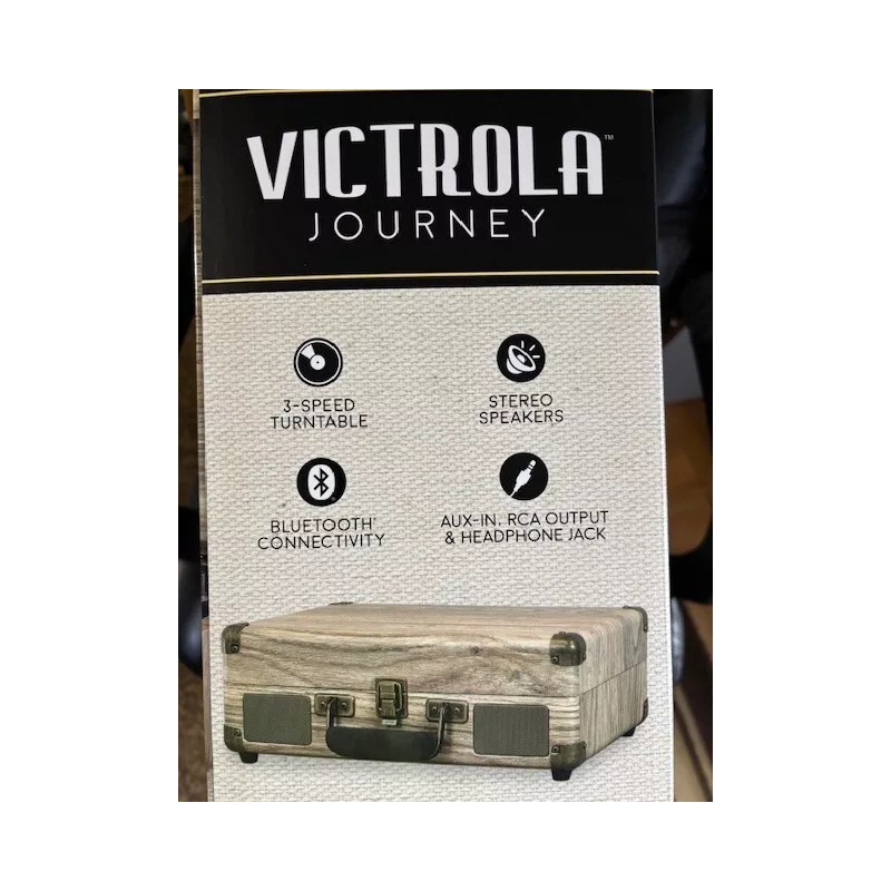 Victrola VSC-550BT-FOT Journey Suitcase Record Player w/ Bluetooth Speakers USA