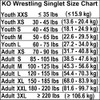 Wrestling Singlet por KO Deportes Gear: Azul Phoenix diseño, black