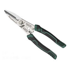 Aviation Tin Snips Straight Metal Cutter, Serrated Shape, Wire Stripper, Non-slip Handle, Heavy Duty Shears for Cutting Wires, Cardboard, Iron Wire, Plastic, Carpet, Leather (Upgraded-B)