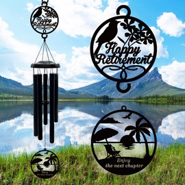 37'' Retirement Gifts Wind Chimes for Woman Men 2025,Happy Retirement Gifts for Coworker Colleague Boss Teachers Nurses Friends,Retirement Decorations