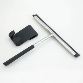 Euroshowers Clean Lux Stainless Steel Shower Squeegee with Rubber Holder
