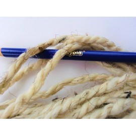 Super Bulky Chunky Cream with black slubs Heavy Weight Yarn