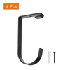 sourcing map 6pcs Garage Flat Hooks 3.3" x 6.1" Metal