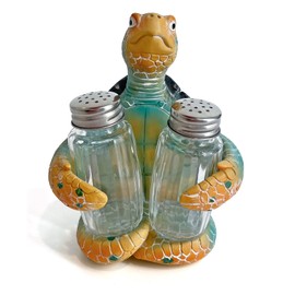 LIFFY Sea Turtle Decor With Salt and Pepper Shaker Turtle Figurines Decorations with Holder Figurine for Beach Bar or Tropical Kitchen Home Decor Turtle Table Decorations For Home Gifts