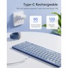 Samsers - Teclado Bluetooth plegable con teclado numérico, plegable completo