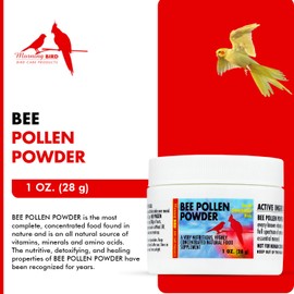 Morning Bird Bee Pollen Powder for Birds 1 Oz – Complete Nutrition with Protein, Amino Acids & Immune Support – Bird Vitamin & Mineral Supplement for Daily Health & Wellness