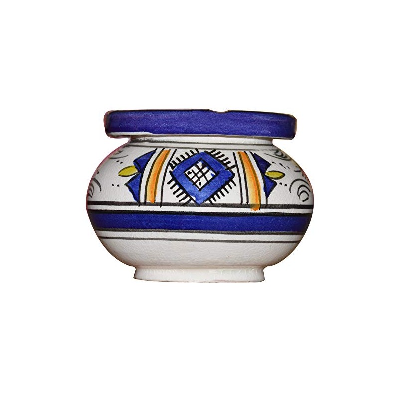 Ceramic Ashtrays Hand Made Moroccan smokeless Ceramic Medium Vivid Colors